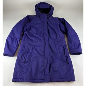 L. L. Bean Women's Warmer Winter Jacket, Purple with Black Lining, Size Medium